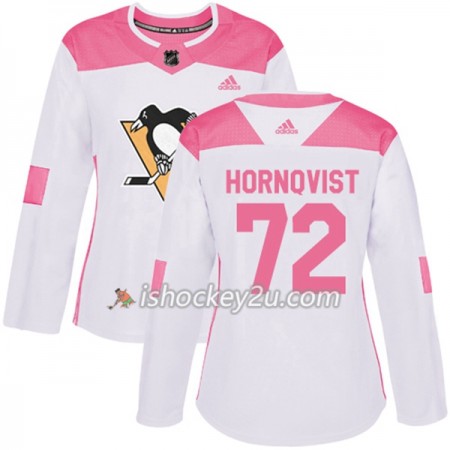 Dame NHL Pittsburgh Penguins Trøje Patric Hornqvist 72 Adidas 2017-2018 Hvid Lyserød Fashion Authentic